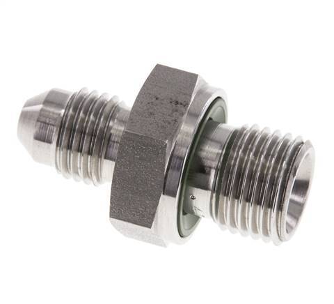 Espiga doble JIC G1/4'' x UNF 7/16''-20 Acero inoxidable FKM 310bar (4355.5psi)