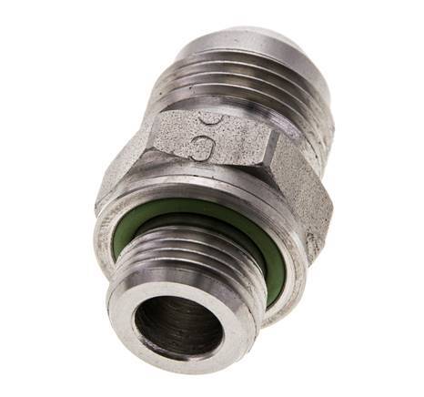 JIC Double Nipple M18 X 1.5 x UNF 7/8''-14 Stainless Steel FKM 210bar (2950.5psi)