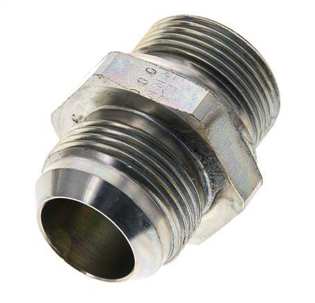 JIC Double Nipple M33 X 2 x UN 1-5/16''-12 Steel NBR 170bar (2388.5psi)