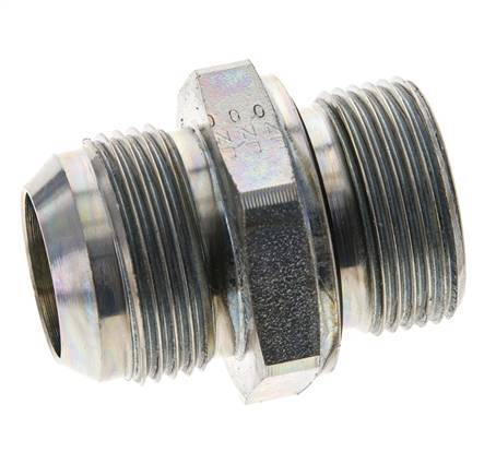 JIC Double Nipple M33 X 2 x UN 1-5/16''-12 Steel NBR 170bar (2388.5psi)