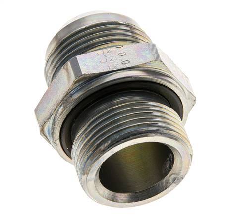 JIC Double Nipple M33 X 2 x UN 1-5/16''-12 Steel NBR 170bar (2388.5psi)