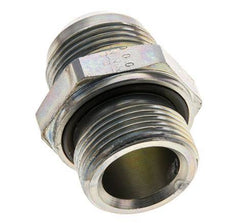 JIC Double Nipple M33 X 2 x UN 1-5/16''-12 Steel NBR 170bar (2388.5psi)