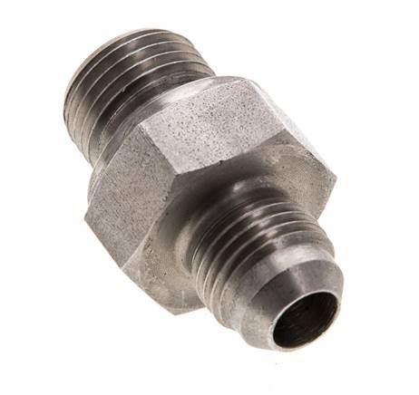 Espiga doble JIC M16 X 1,5 x UNF 9/16''-18 Acero inoxidable FKM 275bar (3863.75psi)
