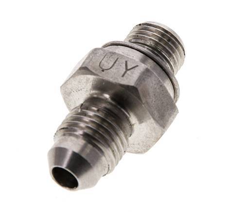 Espiga doble JIC M10 X 1 x UNF 7/16''-20 Acero inoxidable FKM 310bar (4355.5psi)