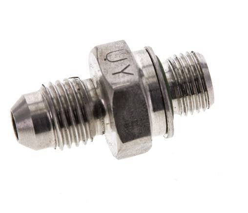 Espiga doble JIC M10 X 1 x UNF 7/16''-20 Acero inoxidable FKM 310bar (4355.5psi)