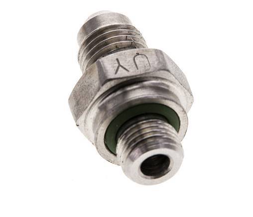 Espiga doble JIC M10 X 1 x UNF 7/16''-20 Acero inoxidable FKM 310bar (4355.5psi)