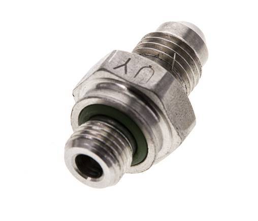 Espiga doble JIC M10 X 1 x UNF 7/16''-20 Acero inoxidable FKM 310bar (4355.5psi)