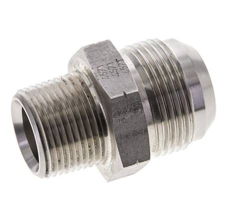 JIC Double Nipple UN 1-5/16''-12 x 3/4'' NPT Stainless Steel 170bar (2388.5psi)