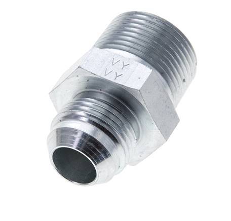 JIC Double Nipple UN 1-1/16''-12 x 1'' NPT Steel 140bar (1967.0psi)