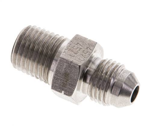 JIC Double Nipple UNF 1/2''-20 x 1/4'' NPT Stainless Steel 275bar (3863.75psi)