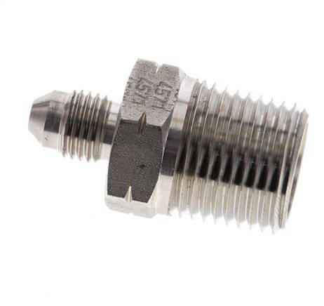 JIC Double Nipple UNF 7/16''-20 x 1/2'' NPT Stainless Steel 210bar (2950.5psi)