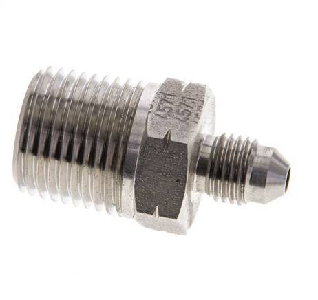 JIC Double Nipple UNF 7/16''-20 x 1/2'' NPT Stainless Steel 210bar (2950.5psi)