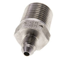 JIC Double Nipple UNF 7/16''-20 x 1/2'' NPT Stainless Steel 210bar (2950.5psi)