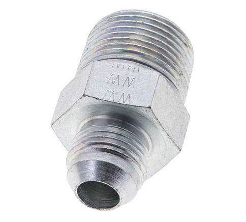 JIC Double Nipple UNF 3/4''-16 x 3/4'' NPT Steel 170bar (2388.5psi)