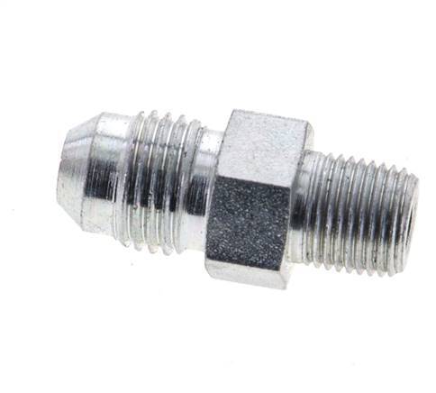 JIC Double Nipple UNF 1/2''-20 x 1/8'' NPT Steel 275bar (3863.75psi) [2 Pieces]