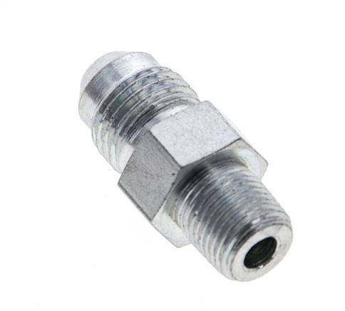 JIC Double Nipple UNF 1/2''-20 x 1/8'' NPT Steel 275bar (3863.75psi) [2 Pieces]