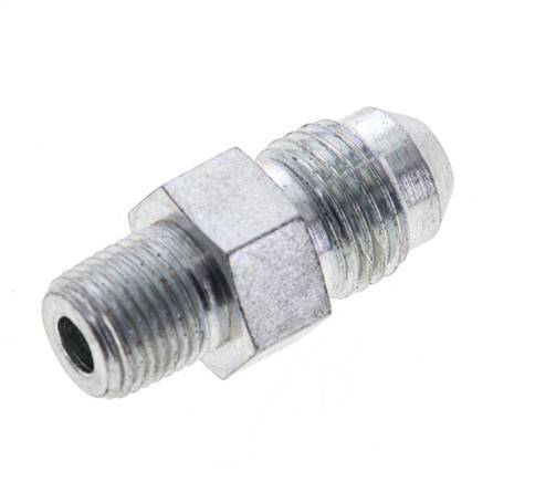 JIC Double Nipple UNF 1/2''-20 x 1/8'' NPT Steel 275bar (3863.75psi) [2 Pieces]