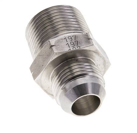 JIC Double Nipple UN 1-1/16''-12 x 1'' NPT Stainless Steel 140bar (1967.0psi)