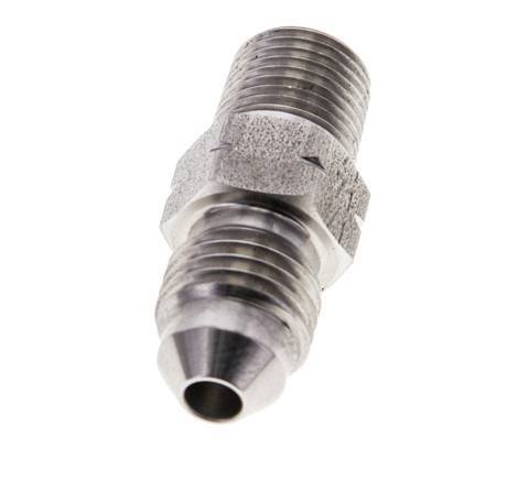 JIC Double Nipple UNF 7/16''-20 x 1/8'' NPT Stainless Steel 310bar (4355.5psi)