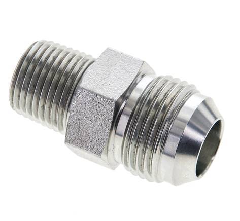 JIC Double Nipple UN 1-1/16''-12 x 1/2'' NPT Steel 210bar (2950.5psi)