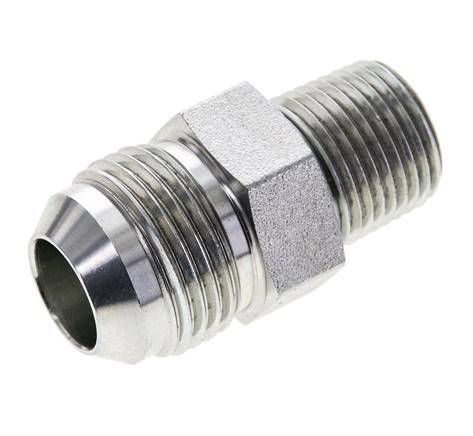 JIC Double Nipple UN 1-1/16''-12 x 1/2'' NPT Steel 210bar (2950.5psi)