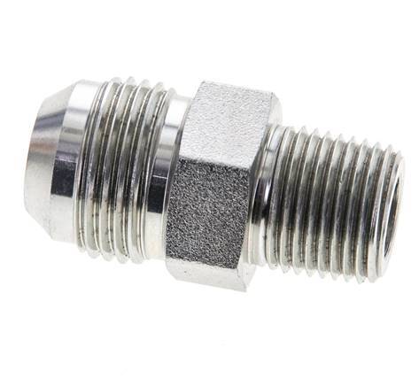 JIC Double Nipple UN 1-1/16''-12 x 1/2'' NPT Steel 210bar (2950.5psi)