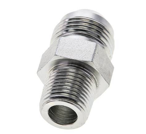 JIC Double Nipple UN 1-1/16''-12 x 1/2'' NPT Steel 210bar (2950.5psi)