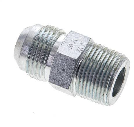 JIC Double Nipple UN 1-1/16''-12 x 3/4'' NPT Steel 170bar (2388.5psi)