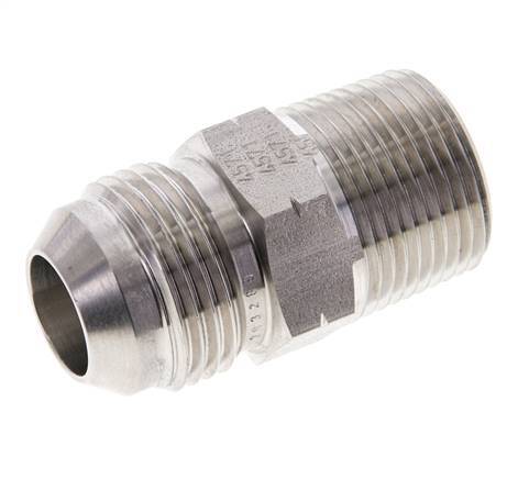 JIC Double Nipple UN 1-1/16''-12 x 3/4'' NPT Stainless Steel 170bar (2388.5psi)