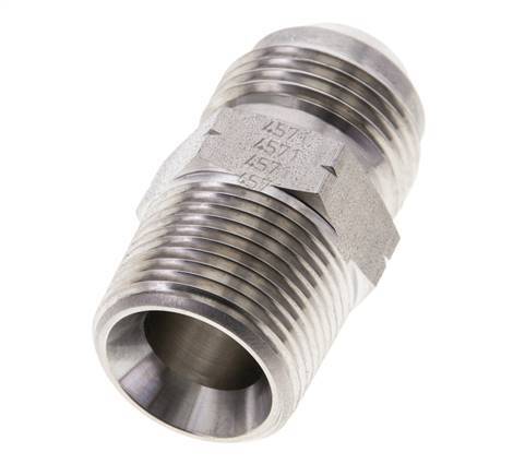 JIC Double Nipple UN 1-1/16''-12 x 3/4'' NPT Stainless Steel 170bar (2388.5psi)