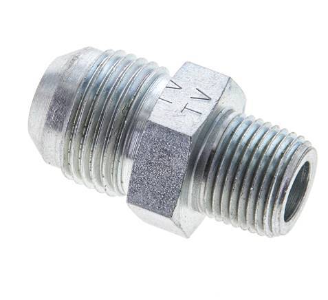 JIC Double Nipple UNF 7/8''-14 x 3/8'' NPT Steel 210bar (2950.5psi) [2 Pieces]