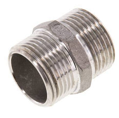 Double Nipple G1'' Stainless Steel Flat Seal 16bar (224.8psi) 36mm Hex