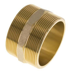 Espiga doble G2 1/2'' latón junta plana 16bar (224.8psi) 76mm hexagonal