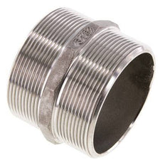 Espiga doble G2 1/2'' Acero inoxidable Junta plana 16bar (224.8psi) 78mm Hex.