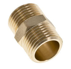 Double Nipple G1/2'' Brass Flat Seal 16bar (224.8psi) 21mm Hex [2 Pieces]