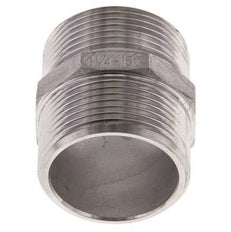 Espiga doble G1 1/4'' acero inoxidable junta plana 16bar (224.8psi) 45mm hexagonal