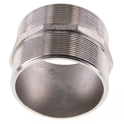 Double Nipple G3'' Stainless Steel Flat Seal 16bar (224.8psi) 92mm Hex