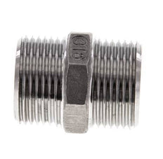 Espiga doble G3/4'' Acero inoxidable Junta plana 16bar (224.8psi) 29mm Hex.