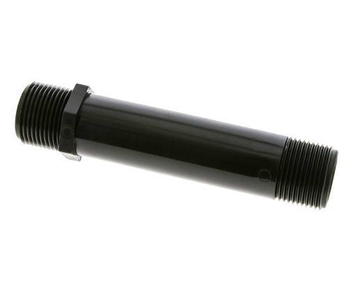 Threaded Pipe G1'' Polypropylene (pp) 10bar (140.5psi) FDA 36mm Hex