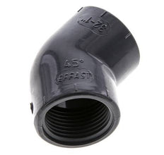 45deg Angled Fitting Rp1'' Female PVC-U 16bar (224.8psi) EN 1452-3 [2 Pieces]