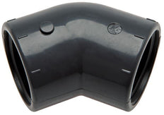45deg Angled Fitting Rp1 1/4'' Female PVC-U 16bar (224.8psi) EN 1452-3 [2 Pieces]