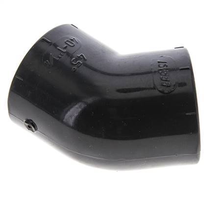 45deg Angled Fitting Rp1 1/4'' Female PVC-U 16bar (224.8psi) EN 1452-3 [2 Pieces]