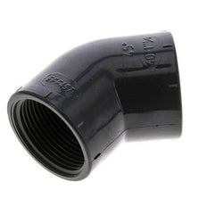45deg Angled Fitting Rp1 1/4'' Female PVC-U 16bar (224.8psi) EN 1452-3 [2 Pieces]