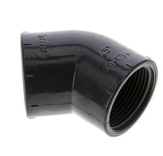 45deg Angled Fitting Rp1 1/4'' Female PVC-U 16bar (224.8psi) EN 1452-3 [2 Pieces]