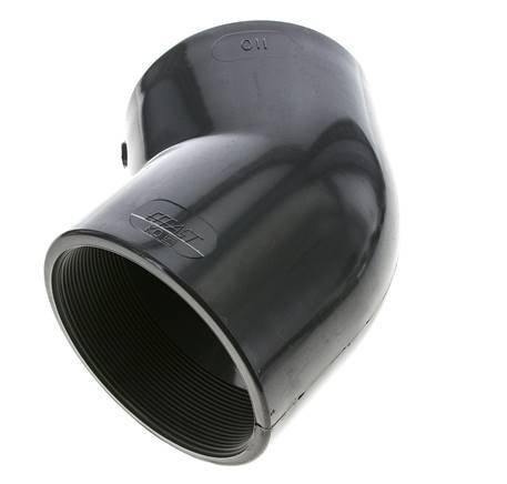 Racor acodado 45deg Rp4'' Hembra PVC-U 16bar (224.8psi) EN 1452-3
