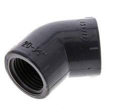 45deg Angled Fitting Rp1/2'' Female PVC-U 16bar (224.8psi) EN 1452-3 [2 Pieces]