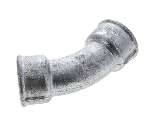 45deg Angled Fitting Rp1 1/4'' Female Cast Iron 25bar (351.25psi)