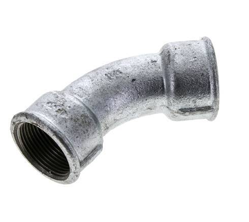 45deg Angled Fitting Rp1 1/4'' Female Cast Iron 25bar (351.25psi)