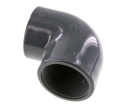 90deg Angled Fitting Rp2 1/2'' Female PVC-U 16bar (224.8psi) EN 1452-3