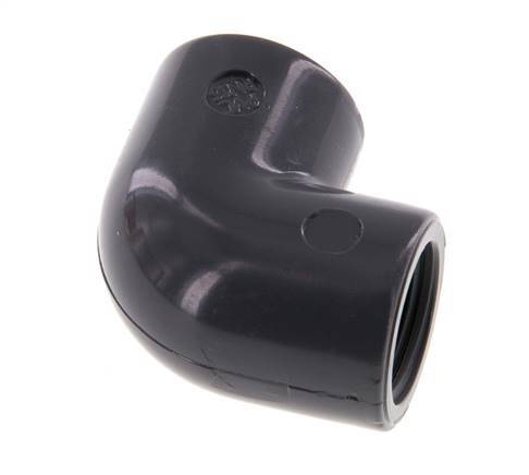 90deg Angled Fitting Rp3/8'' Female PVC-U 16bar (224.8psi) EN 1452-3 [5 Pieces]